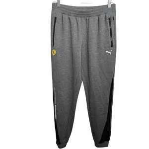Puma Scuderia Ferrari Mens Gray Sweatpants Joggers 598146-03 Size Medium